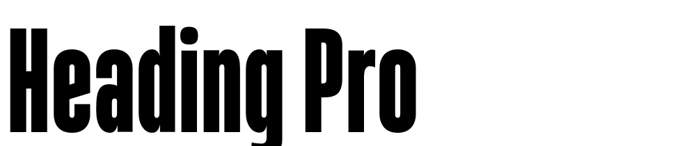 Heading Pro font family download free