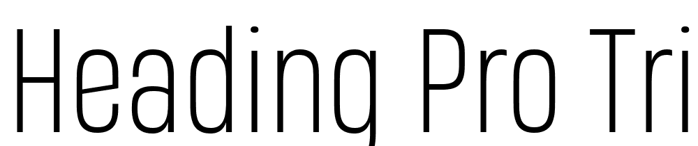 Heading-Pro-Trial-ExtraLight font family download free