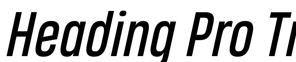 Heading-Pro-Trial-Italic font family download free