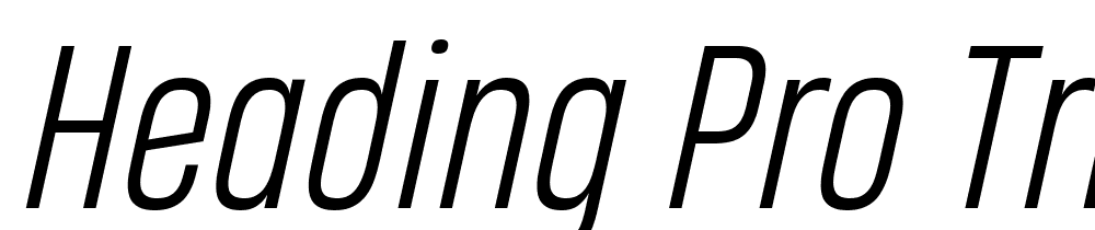 Heading-Pro-Trial-Light-Italic font family download free