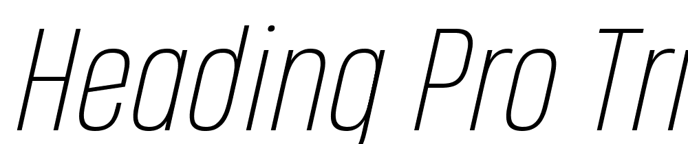 Heading-Pro-Trial-Thin-Italic font family download free