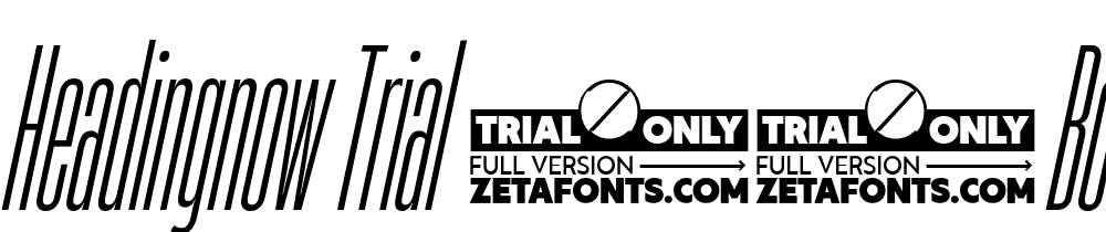 HeadingNow-Trial-03-Book-Italic font family download free