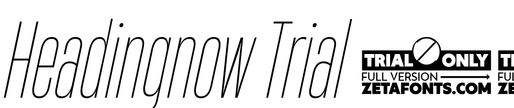 HeadingNow-Trial-21-Thin-Italic font family download free