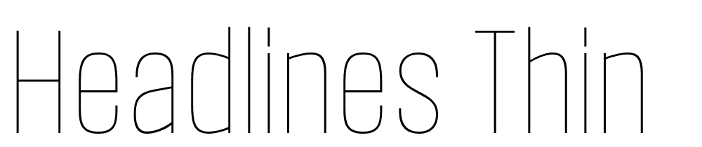 Headlines-Thin font family download free