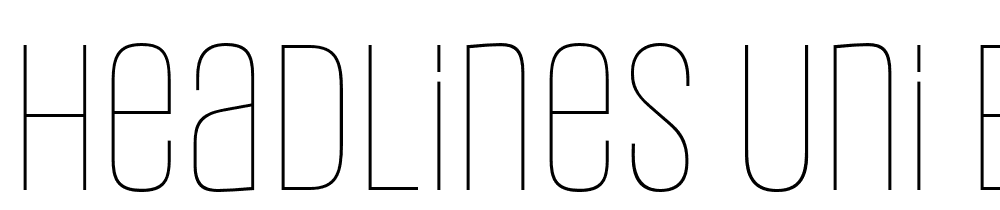 Headlines-Uni-B-Thin-Trial font family download free