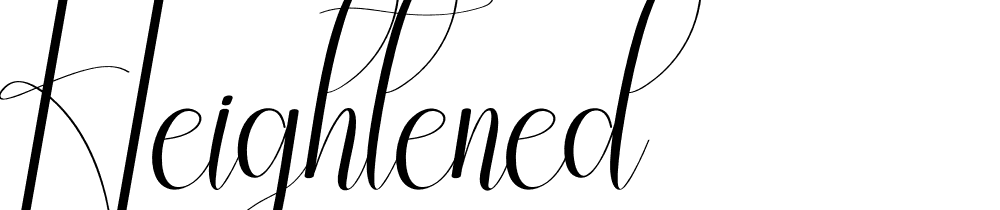 Heightened font family download free