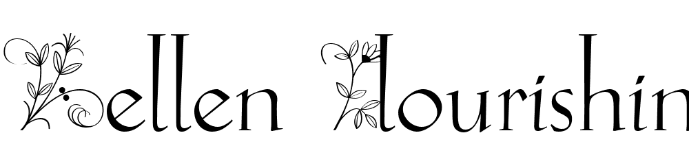 Hellen Flourishing font family download free