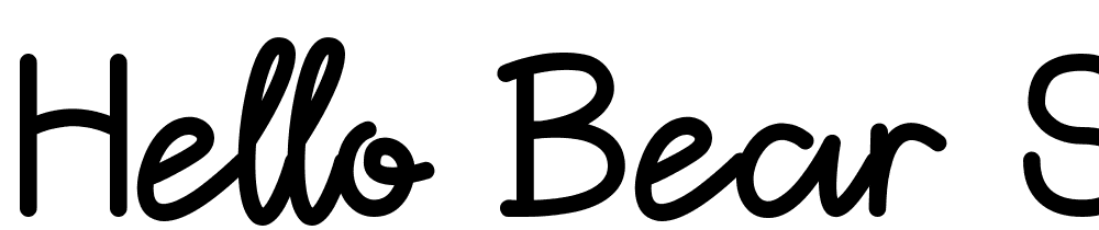 Hello-Bear-Script font family download free