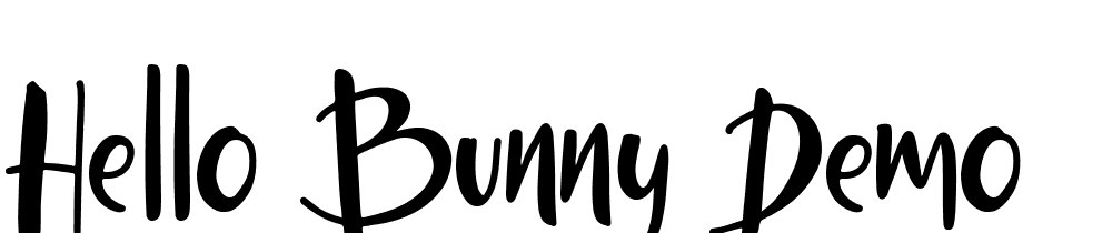 Hello-Bunny-Demo font family download free