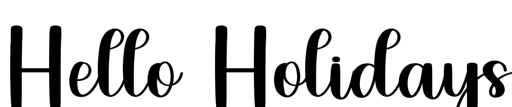 HELLO Holidays font family download free