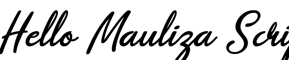 Hello-Mauliza-script font family download free