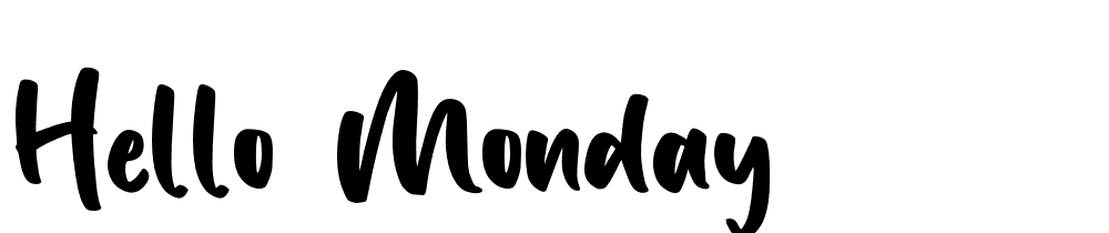 Hello Monday font family download free