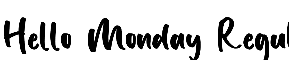 Hello-Monday-Regular font family download free