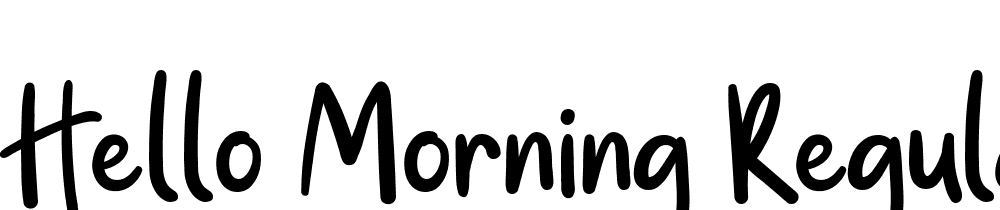 Hello-Morning-Regular font family download free