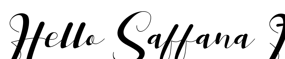 Hello-Saffana-Italic font family download free