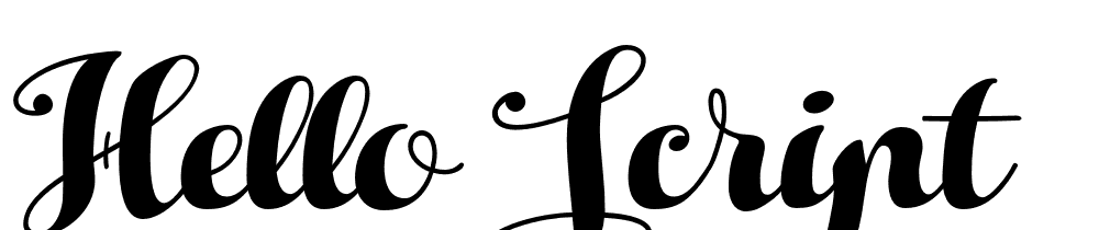 Hello Script font family download free