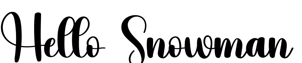 Hello-Snowman font family download free