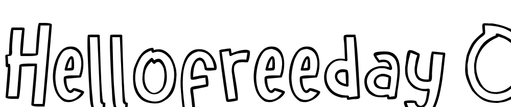 Hellofreeday-Outline-DEMO font family download free