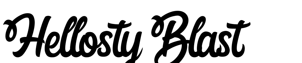 Hellosty Blast font family download free