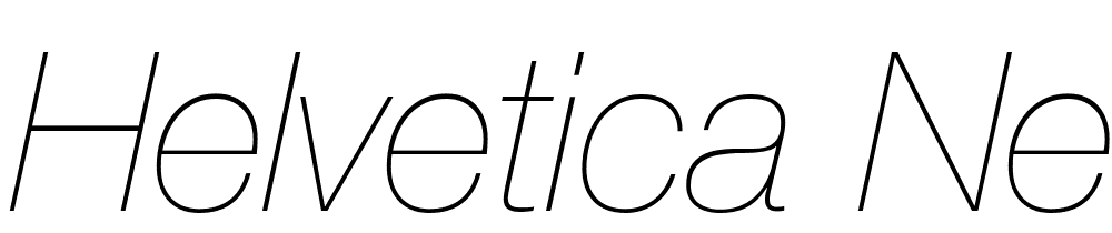 Helvetica-Neue-UltraLight-Italic font family download free