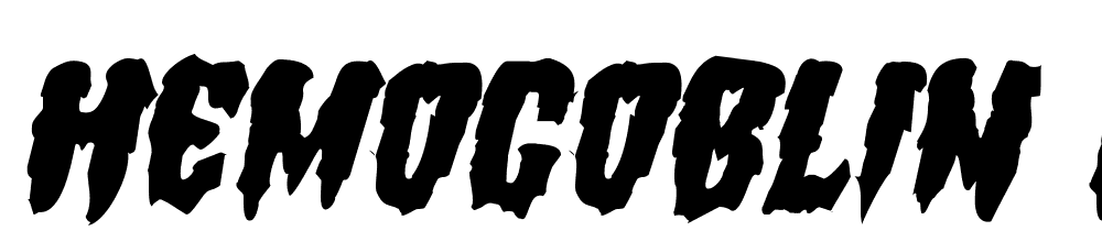 Hemogoblin-Mangled-Italic font family download free