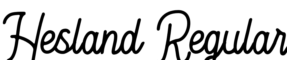 Hesland-Regular font family download free