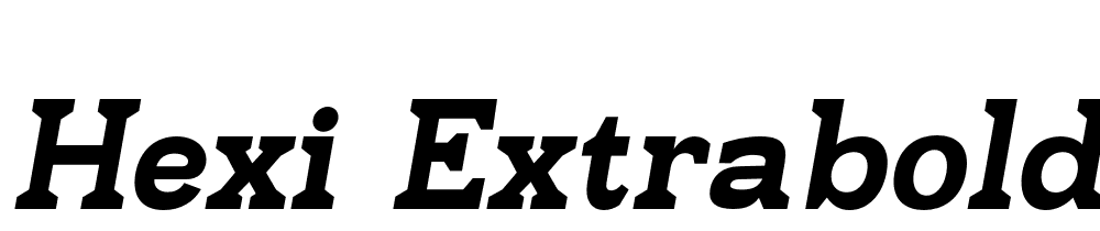 Hexi-ExtraBold-Oblique font family download free