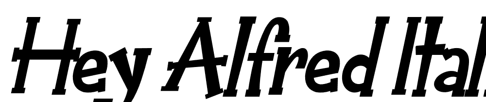 Hey-Alfred-Italic font family download free