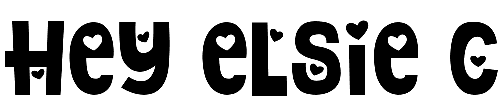 Hey-Elsie-Cute font family download free