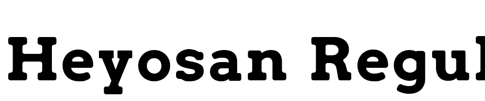 Heyosan-Regular font family download free