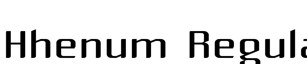 Hhenum-Regular font family download free