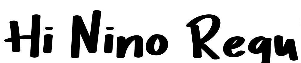 Hi Nino Regular font family download free