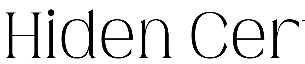 Hiden Certon font family download free