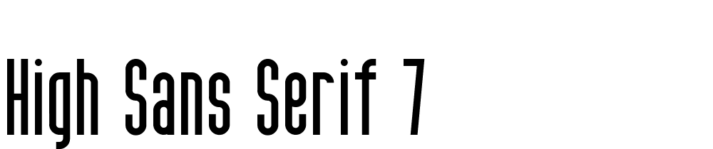 high_sans_serif_7 font family download free