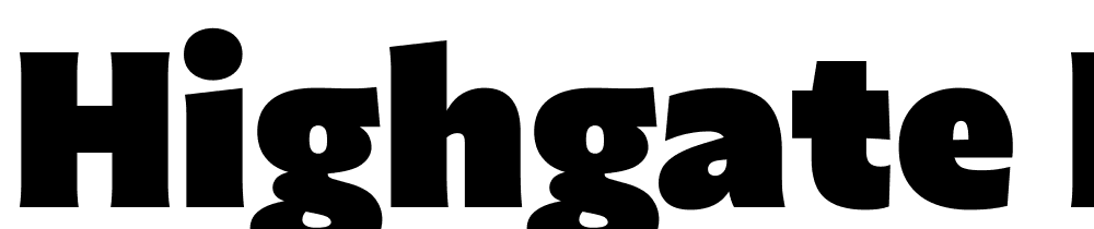 Highgate-Black font family download free