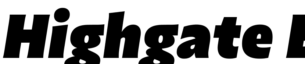 Highgate-Black-Italic font family download free