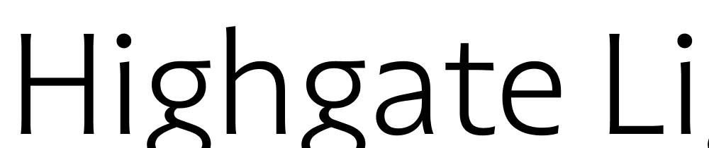 Highgate-Light font family download free