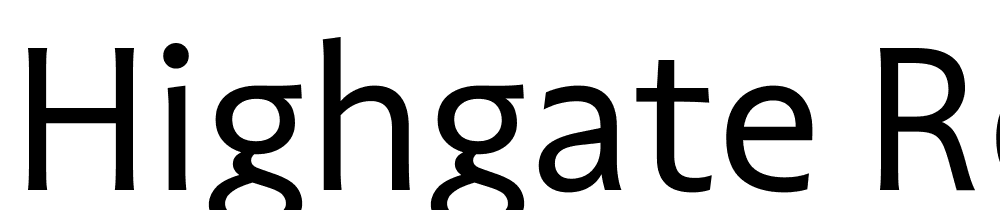 Highgate-Regular font family download free