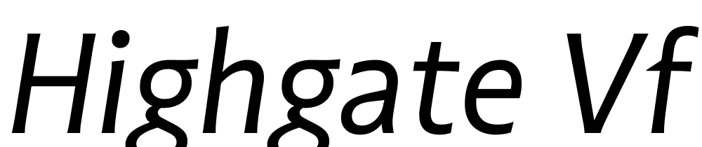 Highgate-VF-Italic font family download free