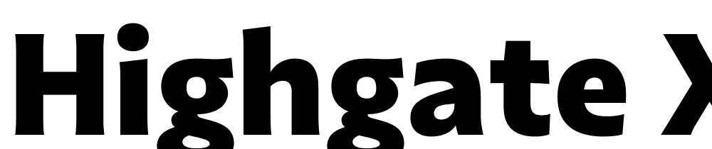 Highgate-XBold font family download free