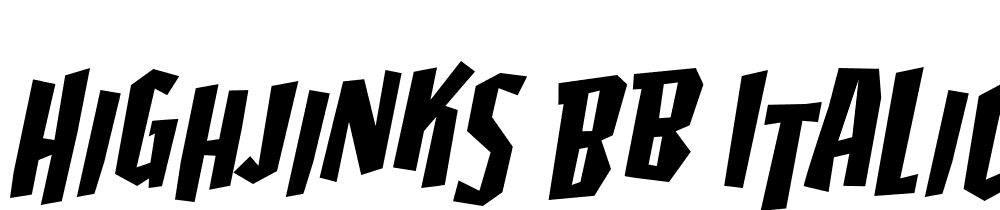 Highjinks-BB-Italic font family download free