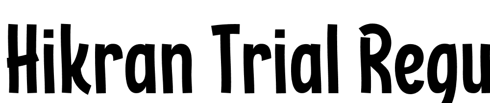 HIKRAN-trial-Regular font family download free