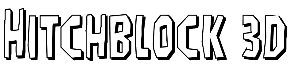 Hitchblock-3D font family download free