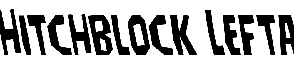 Hitchblock-Leftalic font family download free