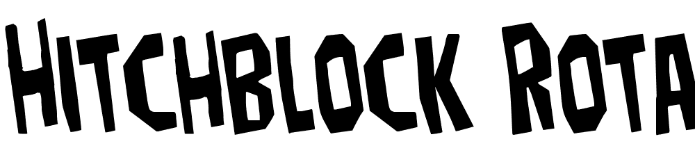 Hitchblock-Rotated font family download free