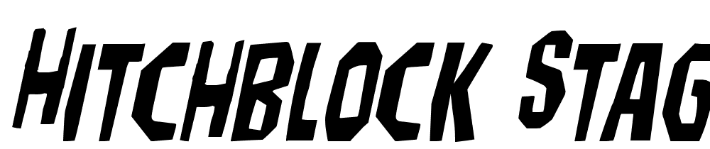 Hitchblock-Staggered-Italic font family download free