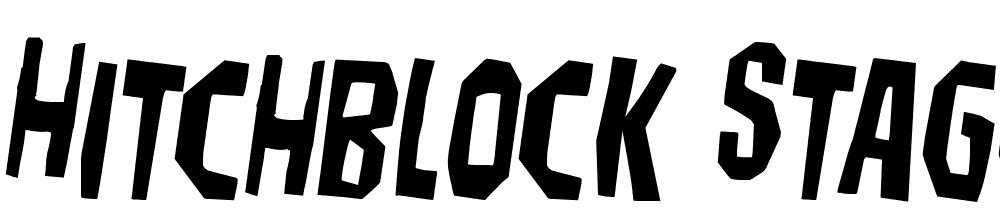 Hitchblock-Staggered-Rotated font family download free