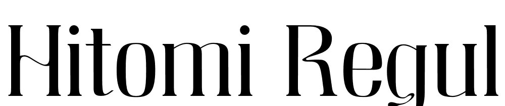 Hitomi-Regular font family download free