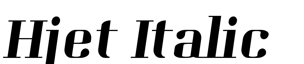 Hjet-Italic font family download free