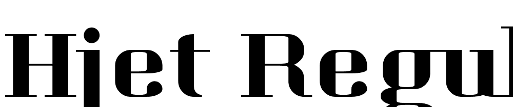 Hjet-Regular font family download free